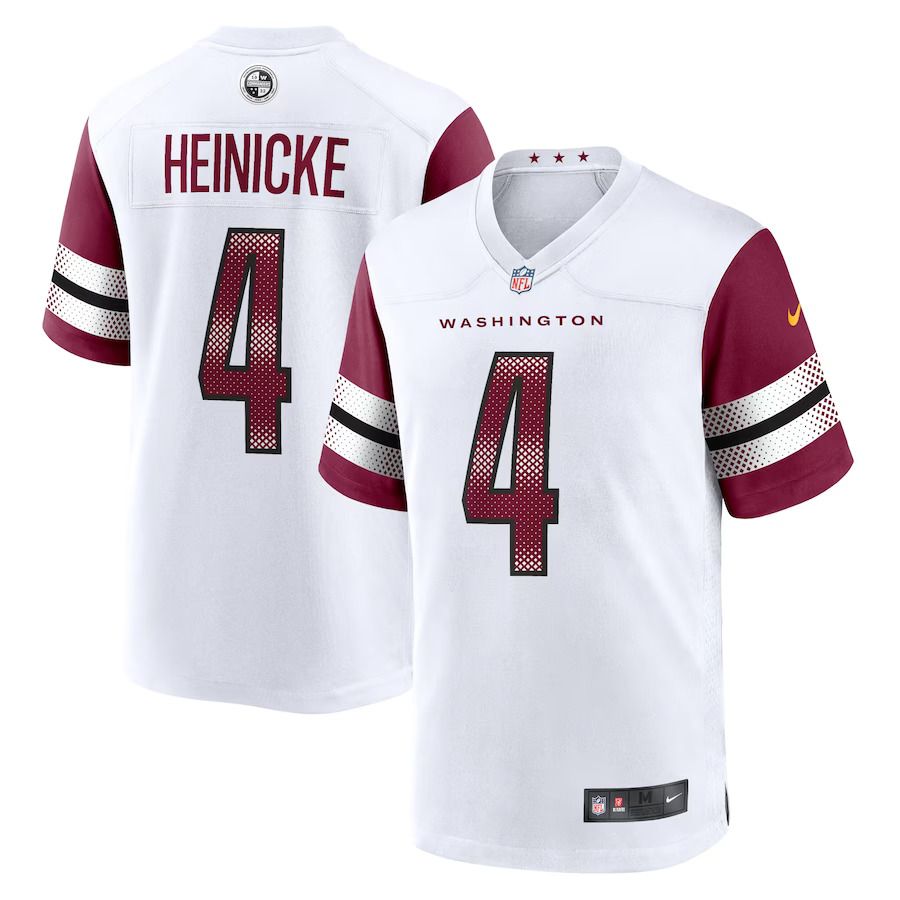 Men Washington Commanders #4 Taylor Heinicke Nike White Game NFL Jersey
